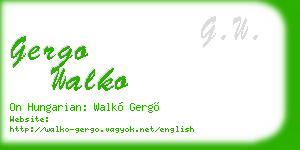 gergo walko business card