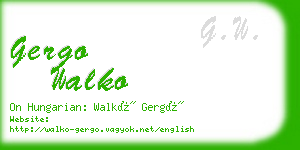 gergo walko business card